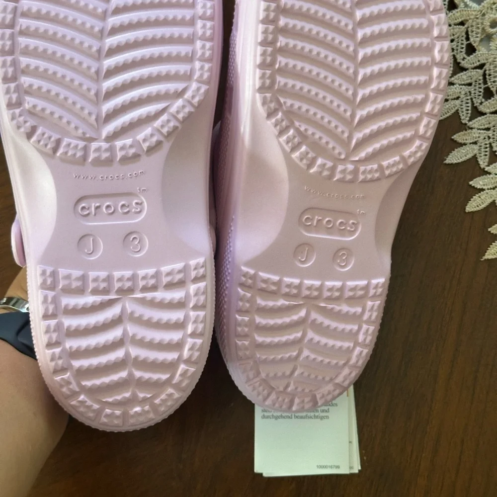 crocs baya faux shearling lined clog Ballerina  pink